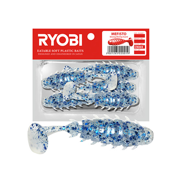Мягкая силиконовая приманка риппер Ryobi MEFISTO (36mm), CN005 (blue boy), 8 шт., Белый;голубой, Mefisto
Мягкая силиконовая приманка риппер Ryobi MEFISTO (36mm), CN005 (blue boy), 8 шт., Белый;голубой, Mefisto
