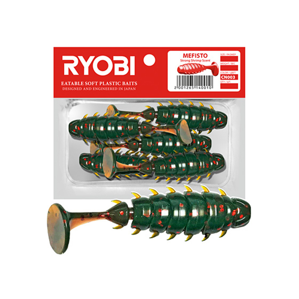 Мягкая силиконовая приманка риппер Ryobi MEFISTO (60mm), CN003 (old whiskey), 5 шт., Зеленый;оранжевый, Mefisto
Мягкая силиконовая приманка риппер Ryobi MEFISTO (60mm), CN003 (old whiskey), 5 шт., Зеленый;оранжевый, Mefisto