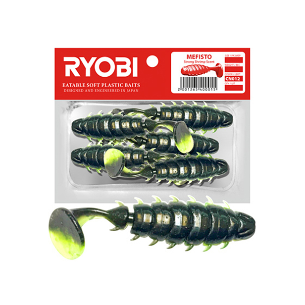 Мягкая силиконовая приманка риппер Ryobi MEFISTO (60mm), CN012 (fresh kiwi), 5 шт., Зеленый;черный, Mefisto
Мягкая силиконовая приманка риппер Ryobi MEFISTO (60mm), CN012 (fresh kiwi), 5 шт., Зеленый;черный, Mefisto