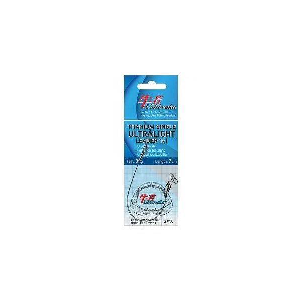 Поводок Ushiwaka Titanium Single Ultralight UTSUL11704, 1х1, 4кг/17см ( упк. по 2шт.), Черный, Titanium Single Ultralight UTSUL
Поводок Ushiwaka Titanium Single Ultralight UTSUL11704, 1х1, 4кг/17см ( упк. по 2шт.), Черный, Titanium Single Ultralight UTSUL