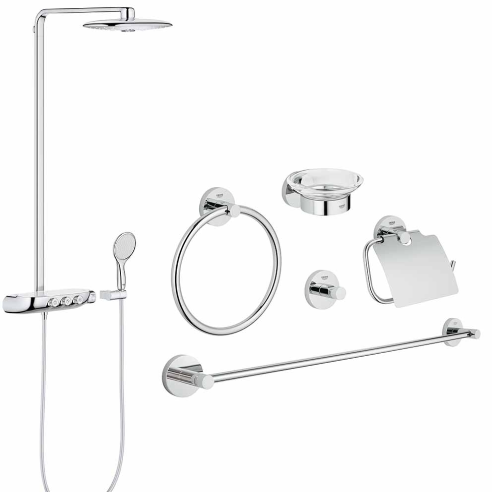 Готовый комплект для душа GROHE Rainshower SmartControl 360 DUO (NSB0137), Rainshower SmartControl 360 DUO
Готовый комплект для душа GROHE Rainshower SmartControl 360 DUO (NSB0137), Rainshower SmartControl 360 DUO