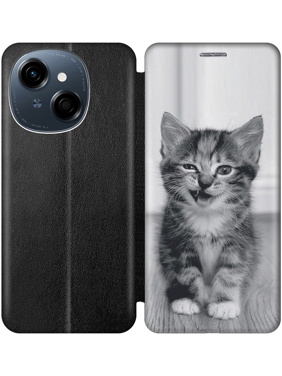 Чехол-книжка на Tecno Spark Go 1 / Pop 9 с принтом "Котенок с ухмылкой" черный, Черный;белый;серый, 786716911
Чехол-книжка на Tecno Spark Go 1 / Pop 9 с принтом "Котенок с ухмылкой" черный, Черный;белый;серый, 786716911