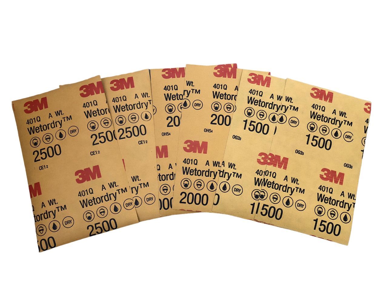 Бумага наждачная 3M WetorDry 401Q 138x230 мм набор 6шт (P1500, P2000, P2500) водостойкая, Серый, WetorDry 401Q0
Бумага наждачная 3M WetorDry 401Q 138x230 мм набор 6шт (P1500, P2000, P2500) водостойкая, Серый, WetorDry 401Q0