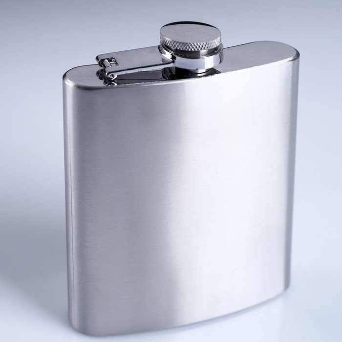 фото Металлическая фляжка без рисунка 200 мл nobrand