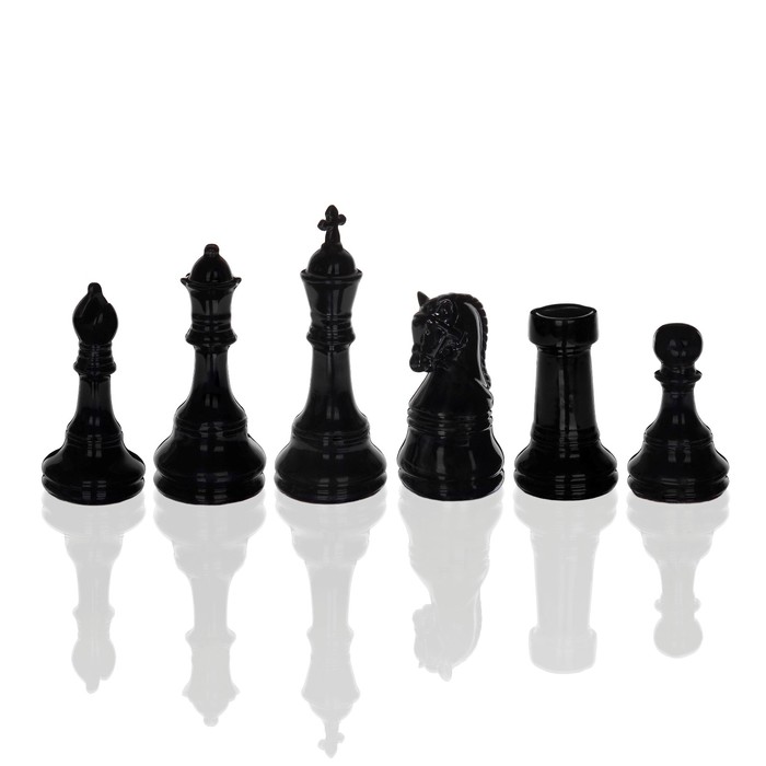 Набор шахматных фигур (король, ферзь, слон, конь ладья, пешка), черный, 27 × 18 × 23 см
Набор шахматных фигур (король, ферзь, слон, конь ладья, пешка), черный, 27 × 18 × 23 см