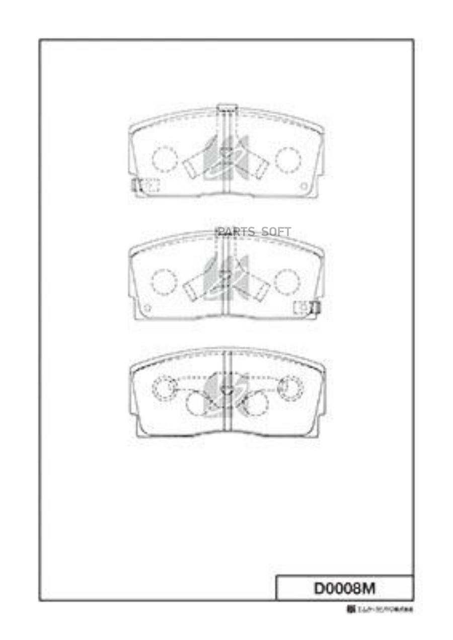 Колодки тормозные дисковые перед Daihatsu Applause/Charade 90-00 D0008M ( KASHIYAMA D0008M
Колодки тормозные дисковые перед Daihatsu Applause/Charade 90-00 D0008M ( KASHIYAMA D0008M