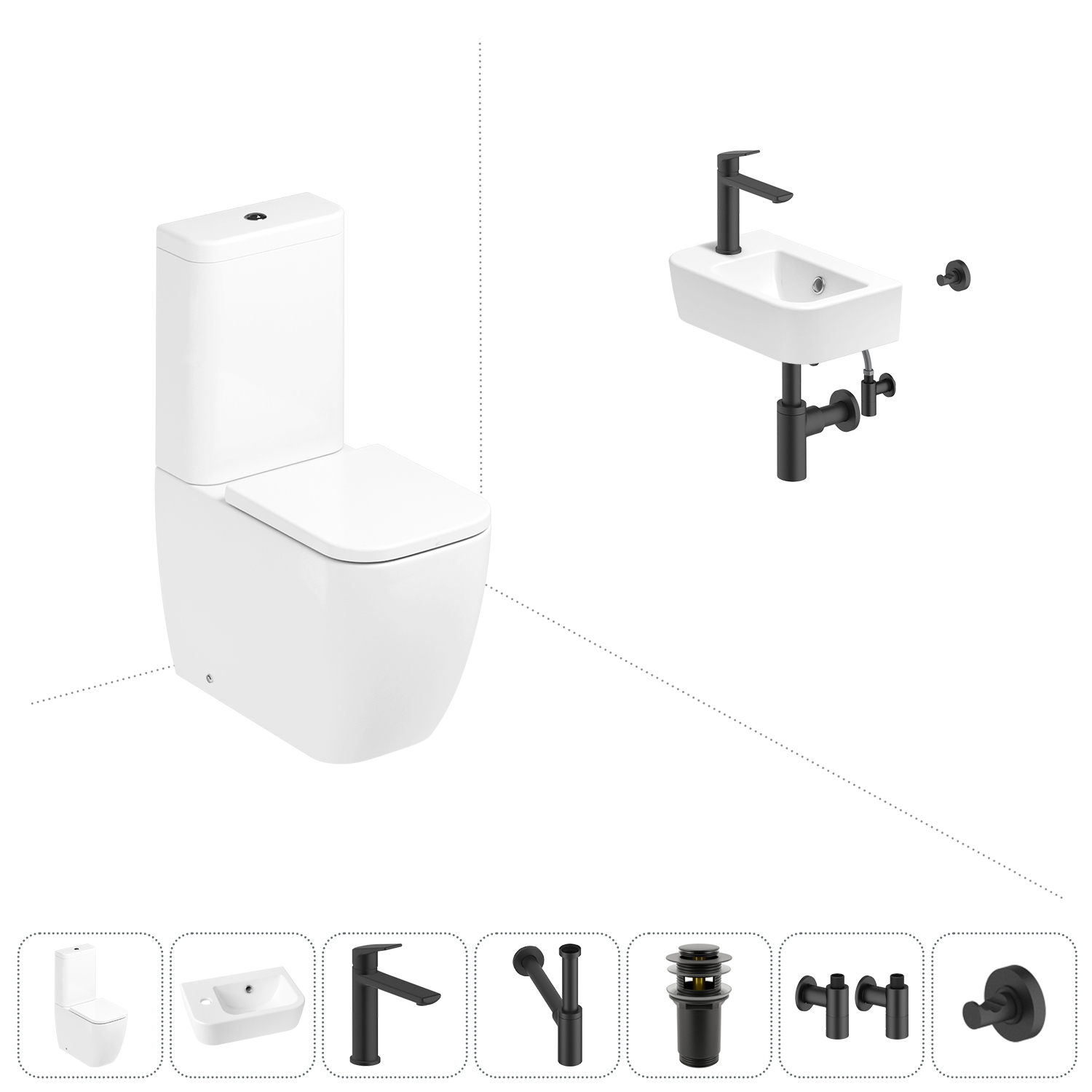 Напольный унитаз-компакт Lavinia Boho One 202008841 в наборе 7 в 1, Белый, Набор для туалета_One_33022040_левсторонняя раковина_ 7 в 1
Напольный унитаз-компакт Lavinia Boho One 202008841 в наборе 7 в 1, Белый, Набор для туалета_One_33022040_левсторонняя раковина_ 7 в 1
