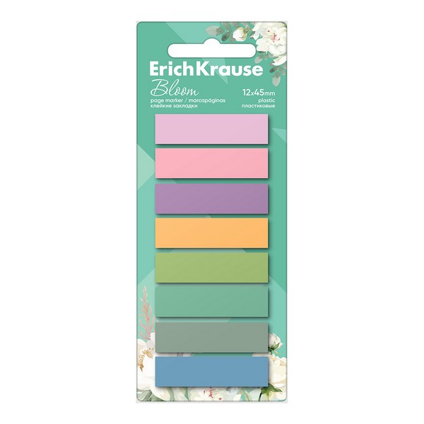 Клейкие закладки пластиковые ErichKrause Pastel Bloom, 12х45 мм, 160 листов, 8 цветов, Разноцветный
Клейкие закладки пластиковые ErichKrause Pastel Bloom, 12х45 мм, 160 листов, 8 цветов, Разноцветный