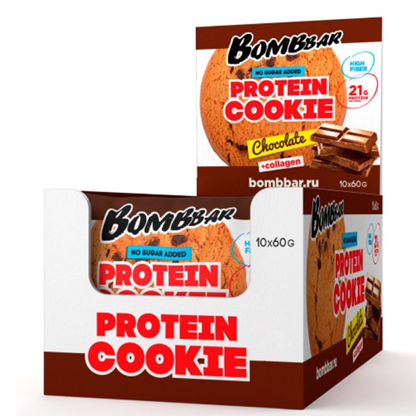 Протеиновое печенье с коллагеном Bombbar Proteim Cookie, Шоколад, 10 шт по 60 г, Protein Cookie + Collagen
Протеиновое печенье с коллагеном Bombbar Proteim Cookie, Шоколад, 10 шт по 60 г, Protein Cookie + Collagen