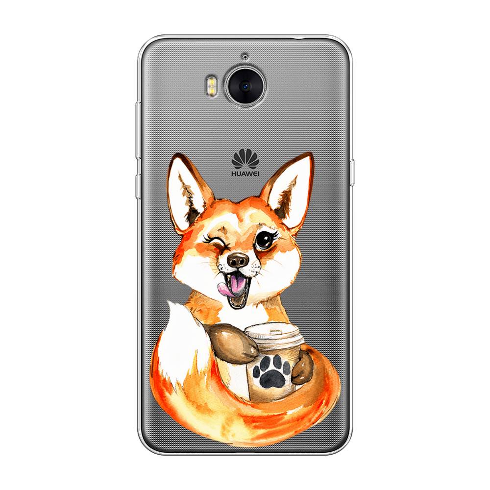 Чехол на Huawei Y5 2017 "Подмигивающая лиса с кофе", Оранжевый;белый;коричневый, 62550-4
Чехол на Huawei Y5 2017 "Подмигивающая лиса с кофе", Оранжевый;белый;коричневый, 62550-4