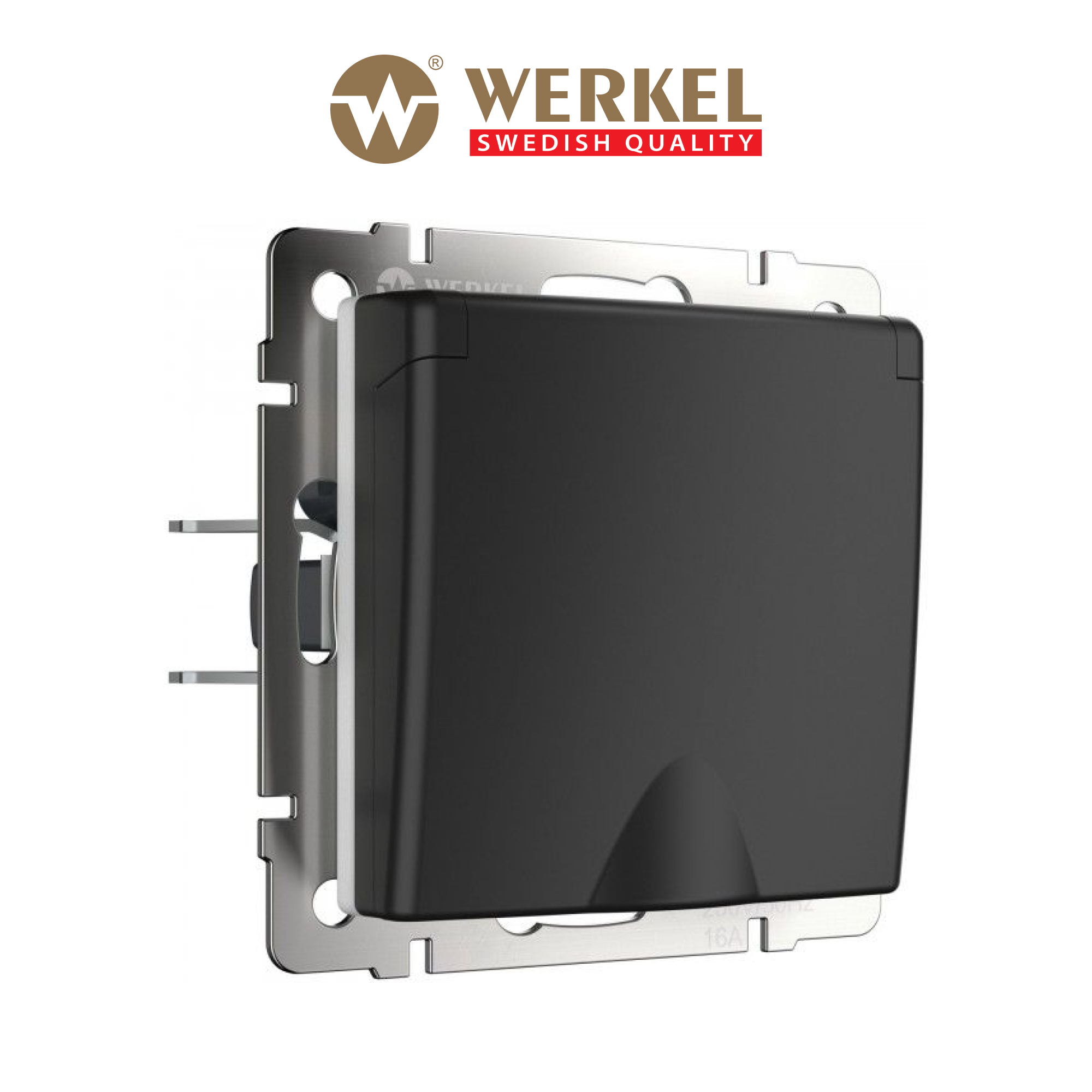 Розетка влагозащищенная Werkel W1171208 черный матовый, заземление, защит. крышка, шторки, Розетка с заземлением, шторками и крышкой IP44
Розетка влагозащищенная Werkel W1171208 черный матовый, заземление, защит. крышка, шторки, Розетка с заземлением, шторками и крышкой IP44