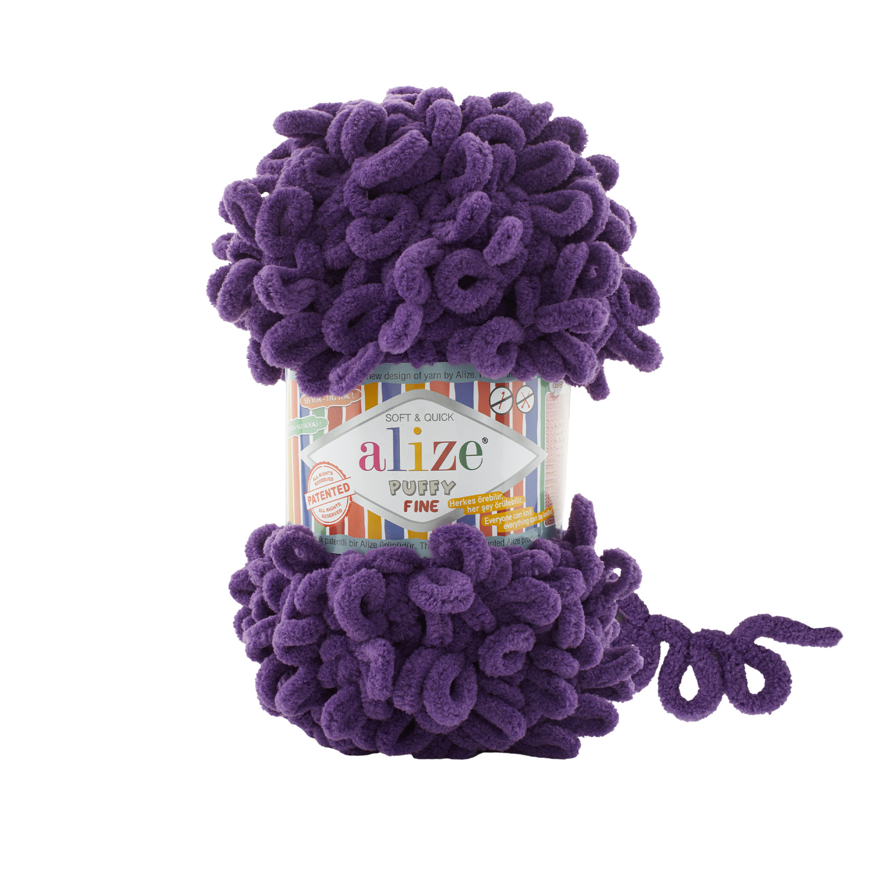 Пряжа Alize Puffy Fine 100% микрополиэстер 14м/100 гр 44 Фиолетовый, 5 мотков, Puffy Fine NL01
Пряжа Alize Puffy Fine 100% микрополиэстер 14м/100 гр 44 Фиолетовый, 5 мотков, Puffy Fine NL01