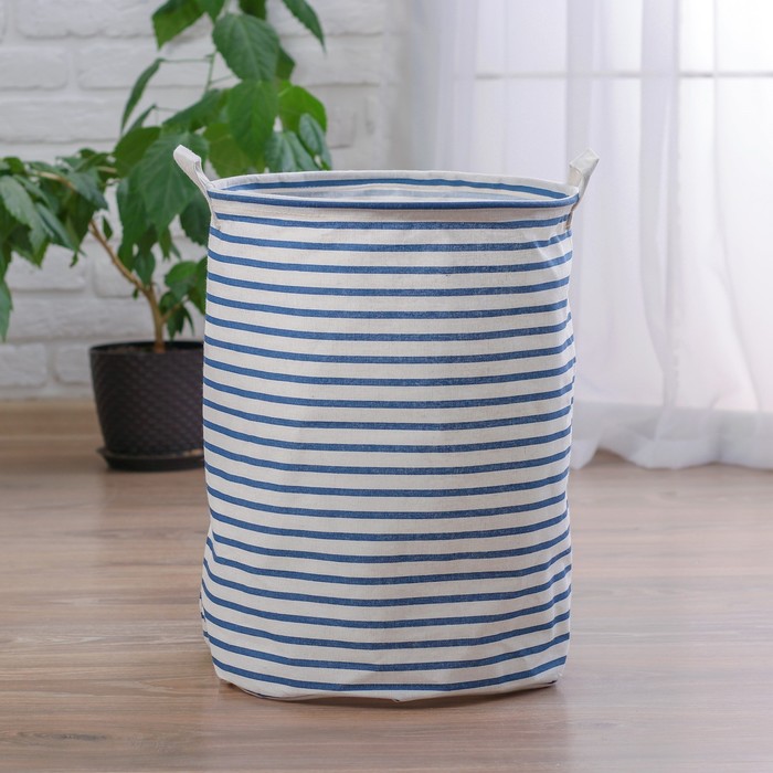фото Корзина для игрушек "полоски" 35×35×44 см sima-land