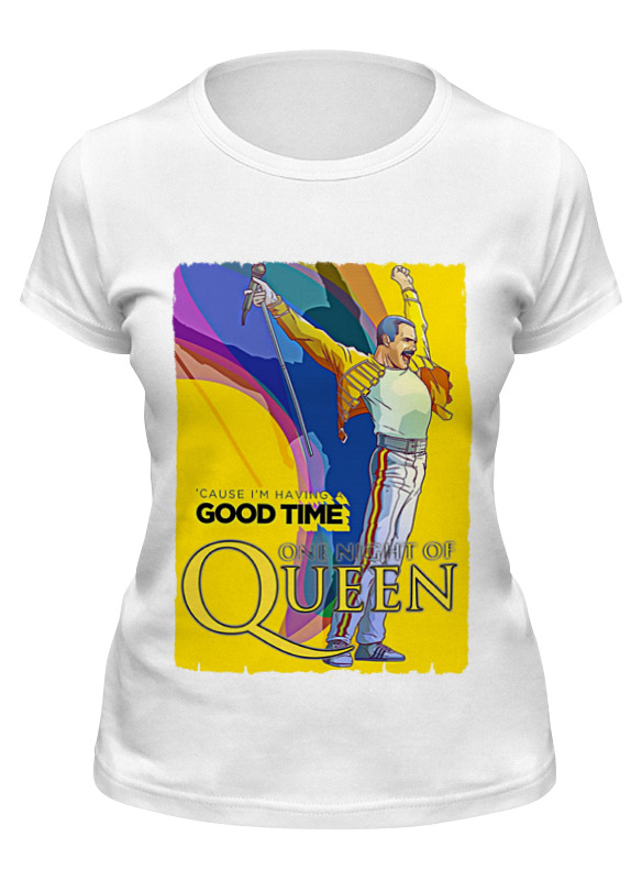фото Футболка женская printio freddie mercury - queen белая xl