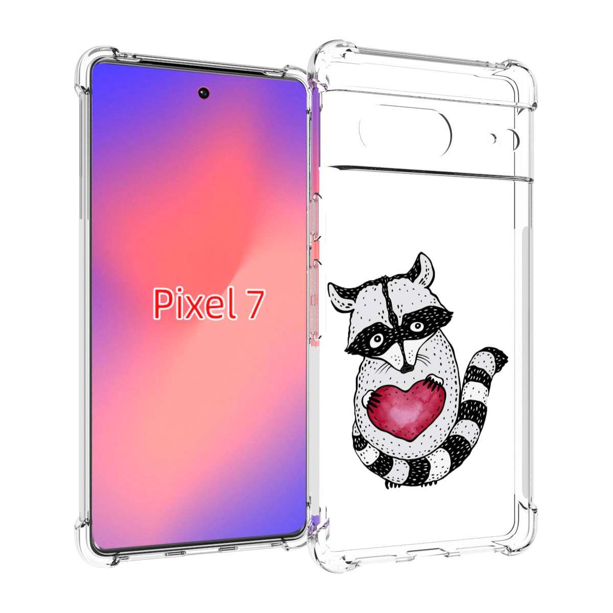 Чехол Mypads Енот С Сердечком Для Google Pixel 7, Прозрачный, Tocco 
Чехол Mypads Енот С Сердечком Для Google Pixel 7, Прозрачный, Tocco