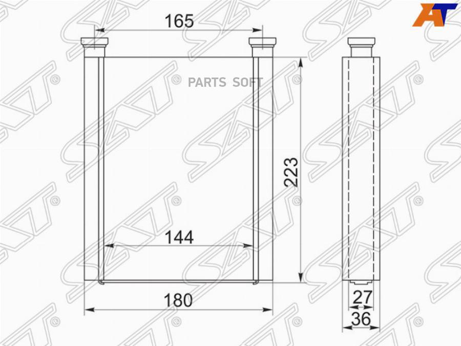 SAT Радиатор отопителя салона TOYOTA COROLLA/SPACIO #ZE120 00-06/AVENSIS #T250 03-08/WILL
SAT Радиатор отопителя салона TOYOTA COROLLA/SPACIO #ZE120 00-06/AVENSIS #T250 03-08/WILL