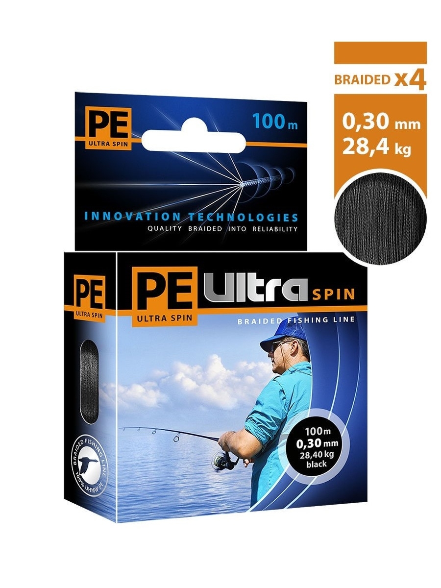 Леска плетеная Aqua PE Ultra Spin 0,3 мм, 100 м, 28,4 кг, black, 3 шт., PE Ultra Spin
Леска плетеная Aqua PE Ultra Spin 0,3 мм, 100 м, 28,4 кг, black, 3 шт., PE Ultra Spin
