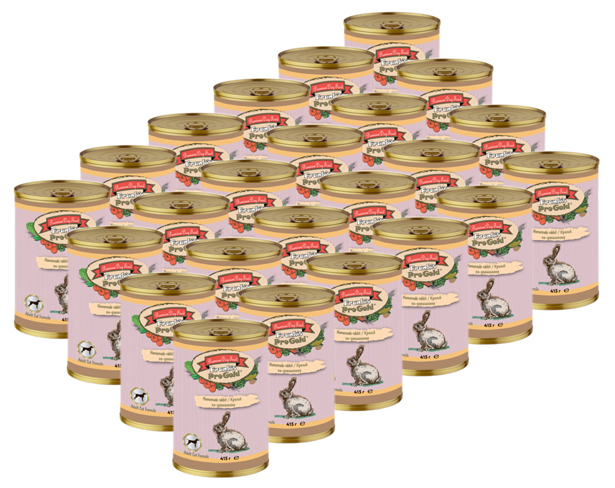 Консервы для собак Frank's ProGold с сочным кроликом, 24 шт по 415 г, DOG для взрослых собак с сочным кроликом
Консервы для собак Frank's ProGold с сочным кроликом, 24 шт по 415 г, DOG для взрослых собак с сочным кроликом
