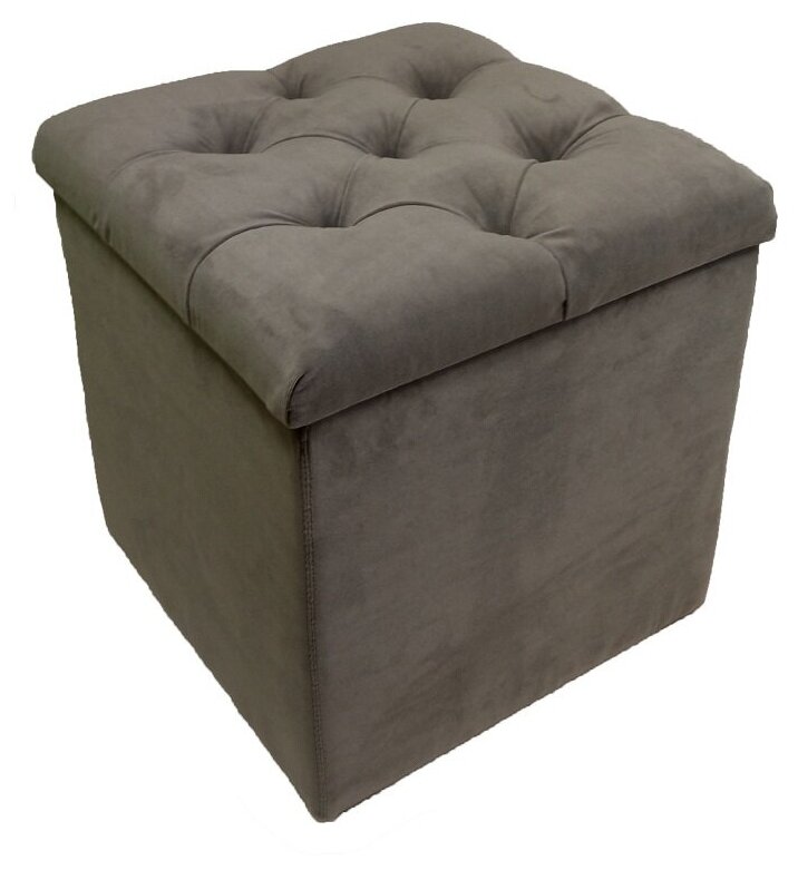 Пуф StylChairs с каретной стяжкой, с ящиком для хранения, обивка велюр, цвет серый, Пуф mod1
Пуф StylChairs с каретной стяжкой, с ящиком для хранения, обивка велюр, цвет серый, Пуф mod1