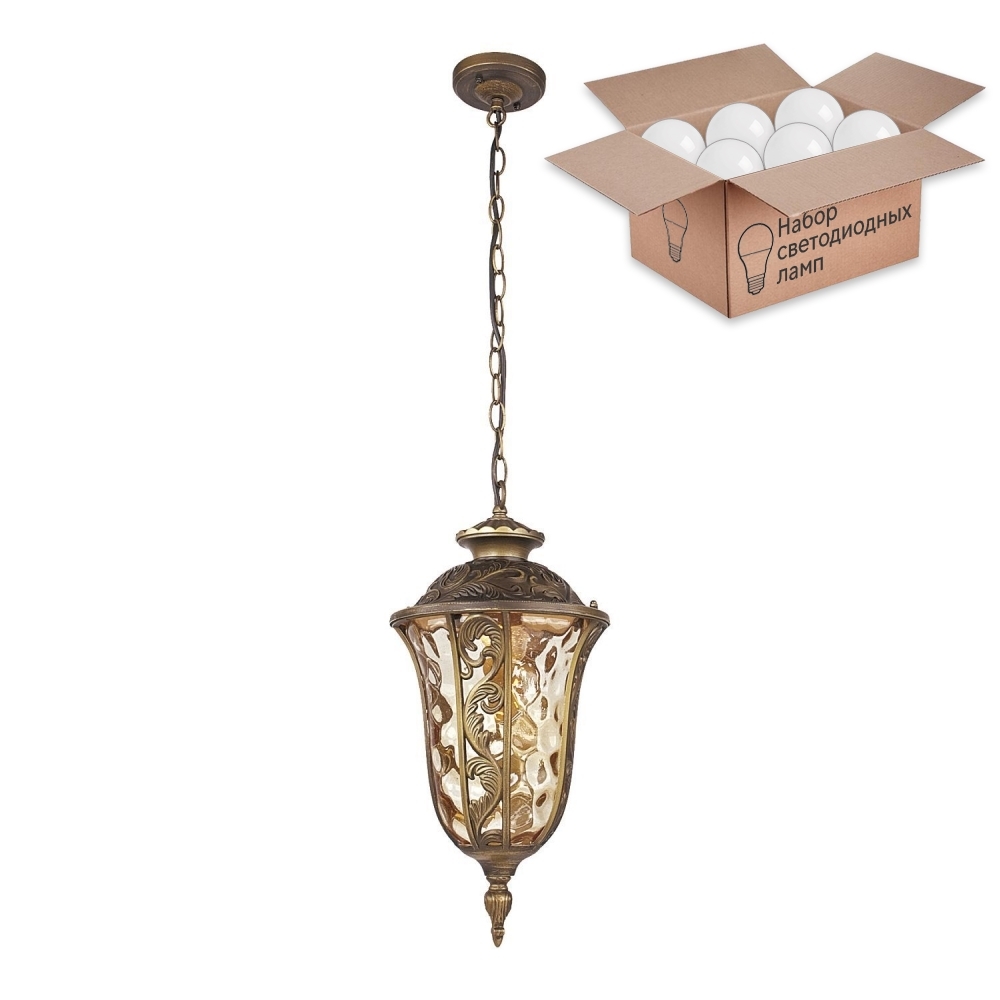 Уличный подвесной светильник с лампочкой Favourite Luxus 1495-1P+Lamps А60, 1495-1P+Lamps А60
Уличный подвесной светильник с лампочкой Favourite Luxus 1495-1P+Lamps А60, 1495-1P+Lamps А60