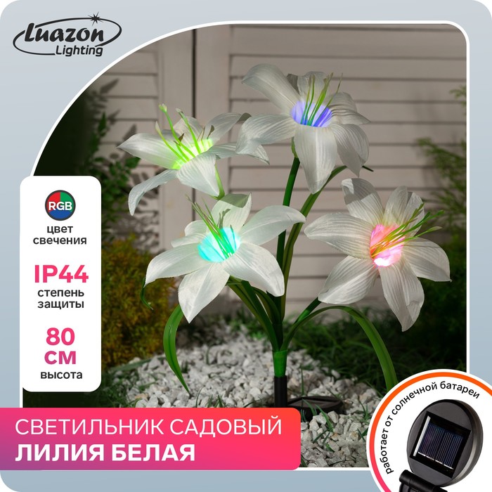 Садовый светильник Luazon Lighting Лилия белая солнечная батарея свечение мульти 7291262, Лилия белая
Садовый светильник Luazon Lighting Лилия белая солнечная батарея свечение мульти 7291262, Лилия белая