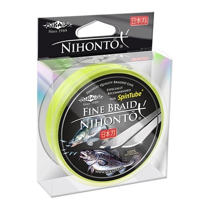 фото Леска плетеная mikado nihonto fine braid 0,25 мм, 150 м, 20,9 кг, fluo