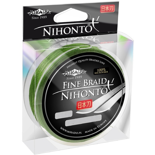 фото Леска плетеная mikado nihonto fine braid 0,23 мм, 150 м, 20,2 кг, green