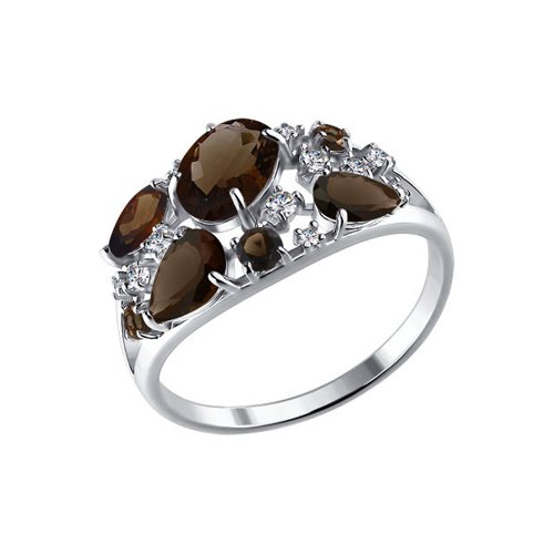 фото Кольцо из серебра с топазом р. 19.5 sokolov 92010222