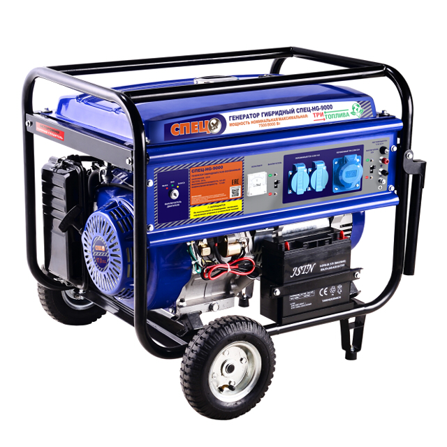 Гибридный генератор газ-бензин СПЕЦ HG-9000 и комплект для подключения к сети+баллону, HG-9000
Гибридный генератор газ-бензин СПЕЦ HG-9000 и комплект для подключения к сети+баллону, HG-9000