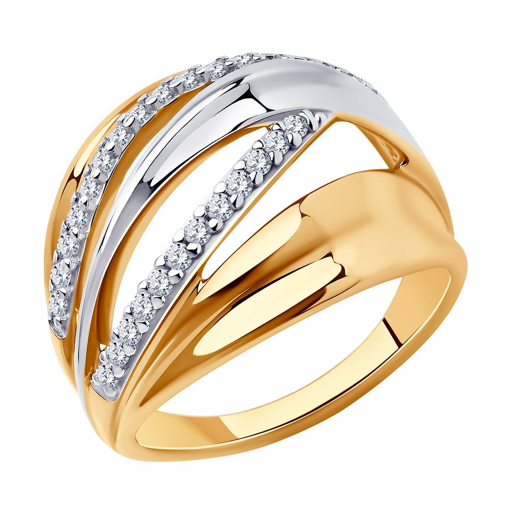 фото Кольцо женское diamant 93-110-00493-1 р.17.5
