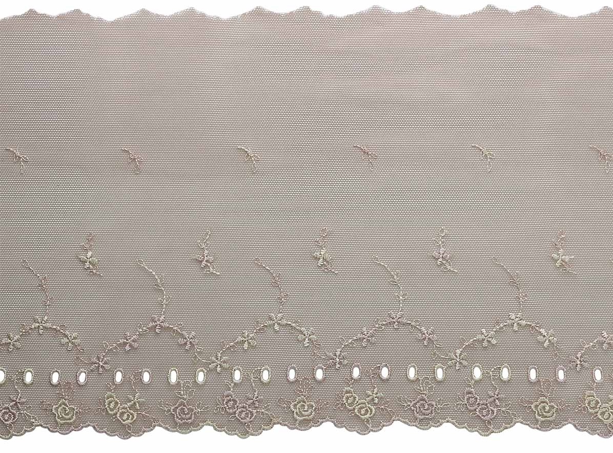 Кружево на сетке, цвет: какао, 19 см x 14 м, арт. 01Р
Кружево на сетке, цвет: какао, 19 см x 14 м, арт. 01Р