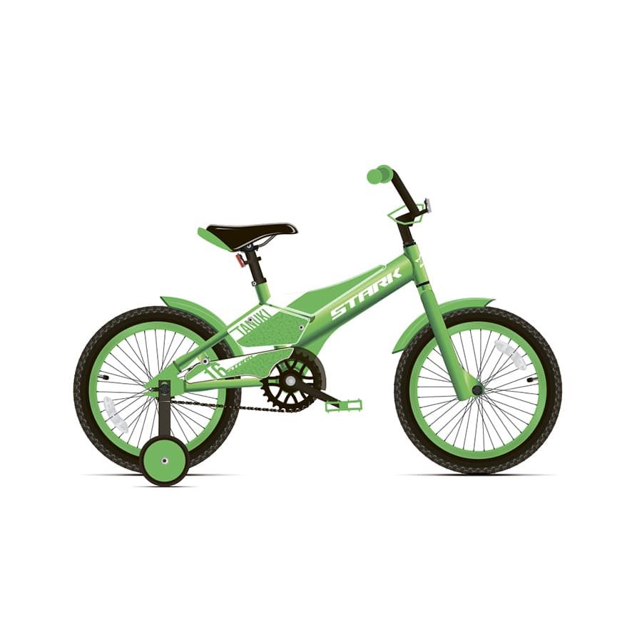 фото Велосипед stark tanuki 16 boy 2020 10.5" зеленый/белый