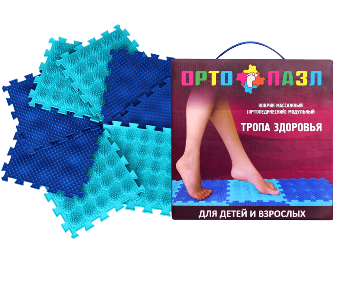фото Ортопедический коврик орто пазл микс тропа здоровья массажный модульный ортопазл
