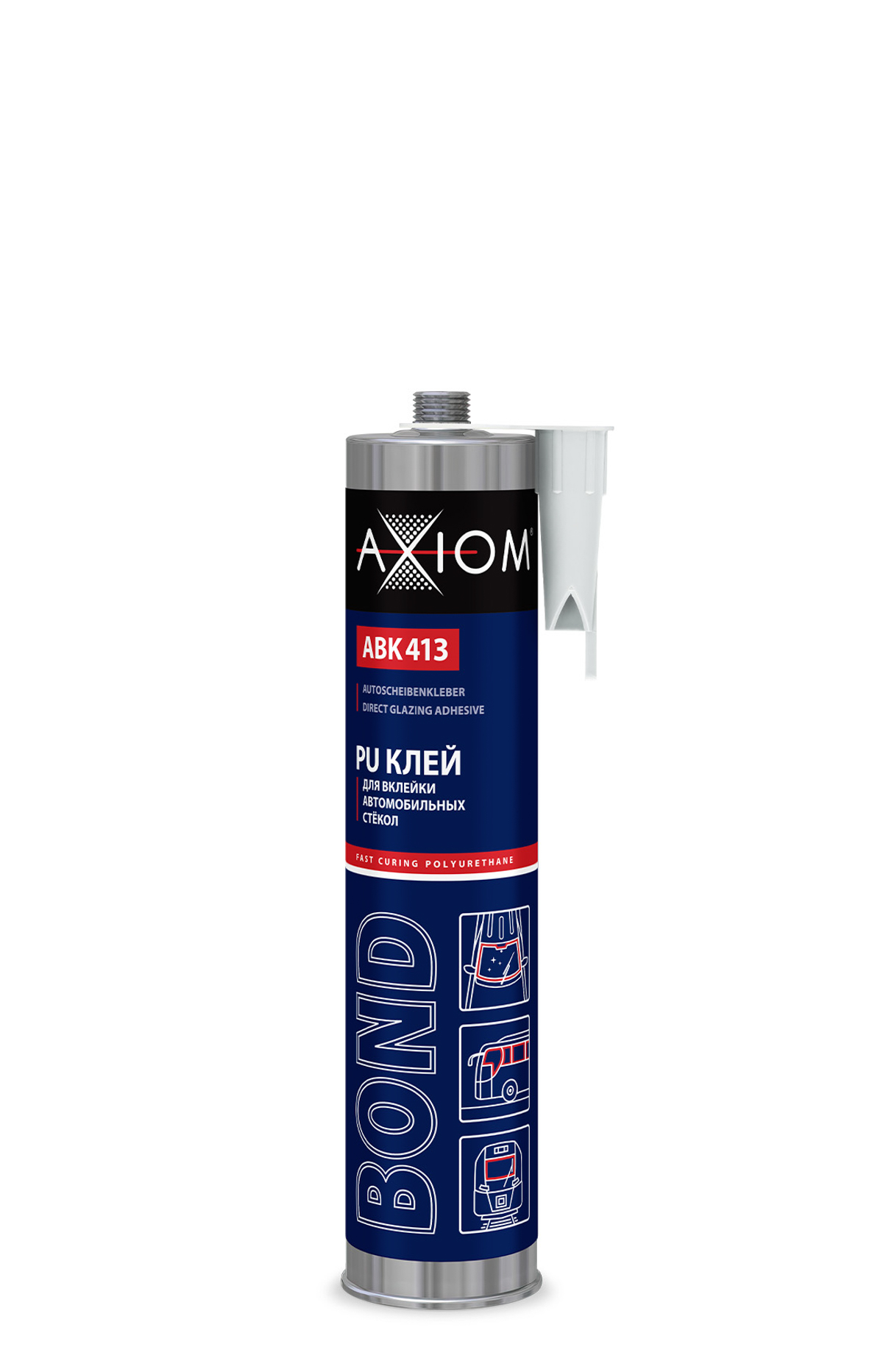 Клей-герметик Axiom PU для вклейки автомобильных стёкол чёрный ABK413 280 мл, Черный, ABK413
Клей-герметик Axiom PU для вклейки автомобильных стёкол чёрный ABK413 280 мл, Черный, ABK413