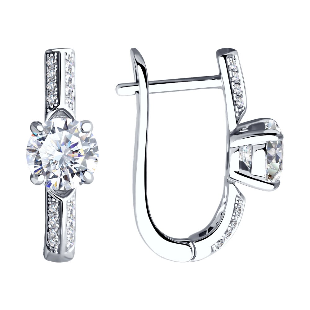 Серьги из серебра SOKOLOV 94026300-91, фианит, 94026300-91 
Серьги из серебра SOKOLOV 94026300-91, фианит, 94026300-91