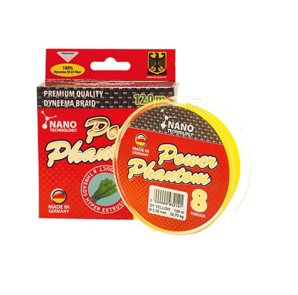 Шнур Power Phantom 8x, 120м, желтый, 0,30мм, 35,7кг, Premium Quality Dyneema Braid
Шнур Power Phantom 8x, 120м, желтый, 0,30мм, 35,7кг, Premium Quality Dyneema Braid
