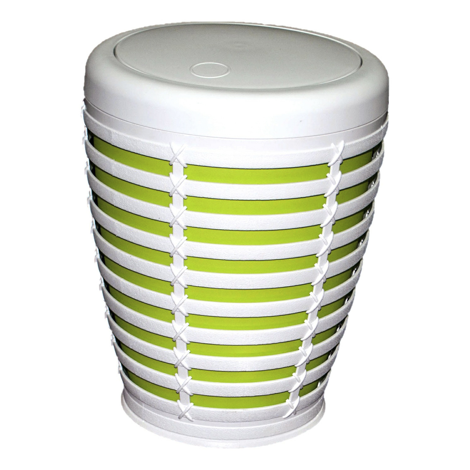 Урна для бумажного мусора Primanova Palm белая с зеленым 7,5 л
Урна для бумажного мусора Primanova Palm белая с зеленым 7,5 л