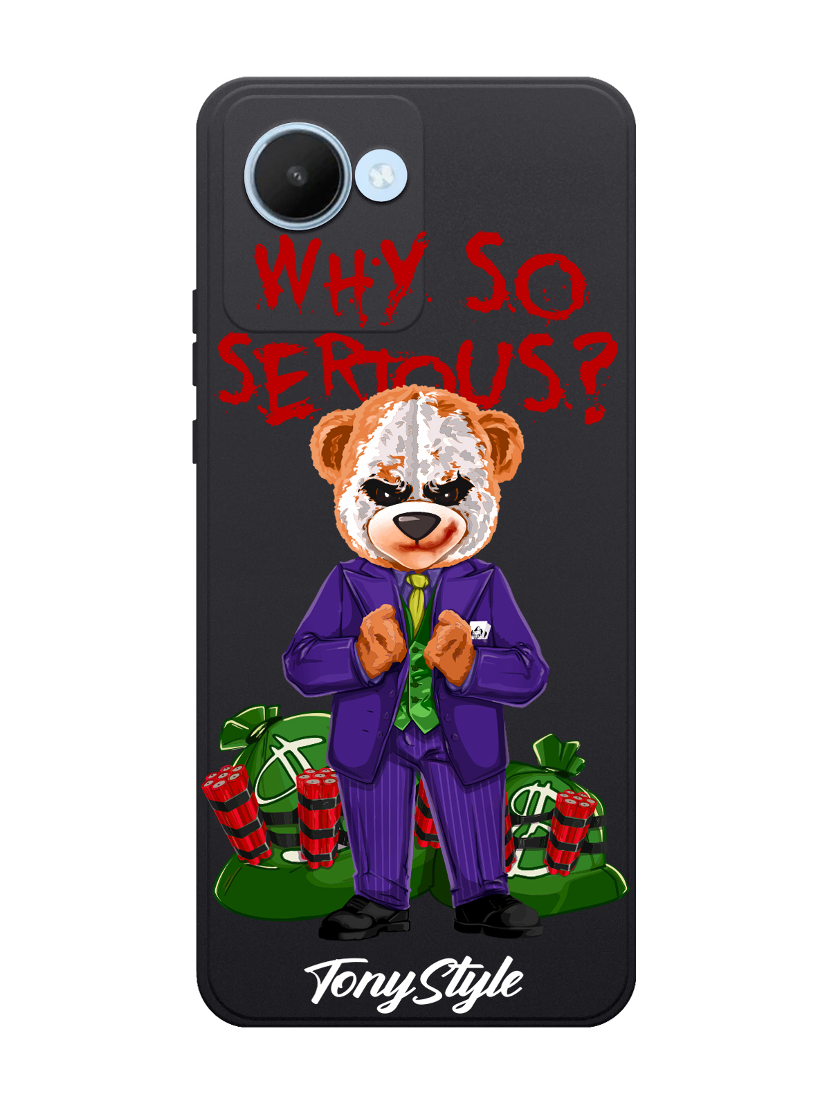 Чехол Tony Style для realme C30 Tony Style Джокер Joker Why so serious черный, Разноцветный
Чехол Tony Style для realme C30 Tony Style Джокер Joker Why so serious черный, Разноцветный