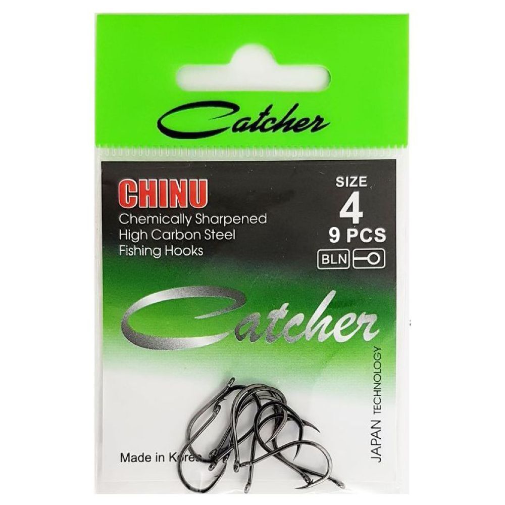Одинарные крючки Catcher Wide Gape №4 BN, с колечком, загнутое острие, с бородкой, Черный, CHINU
Одинарные крючки Catcher Wide Gape №4 BN, с колечком, загнутое острие, с бородкой, Черный, CHINU