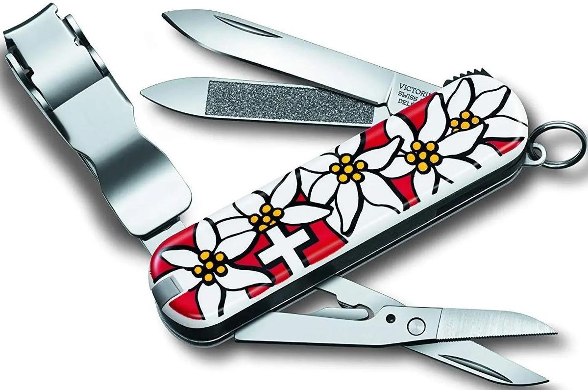 Складной нож Victorinox Nail Clip 580, функций 8, 65мм, белый , коробка подарочная 0.6463., Красный;белый;желтый;серебристый, Nail Clip 580
Складной нож Victorinox Nail Clip 580, функций 8, 65мм, белый , коробка подарочная 0.6463., Красный;белый;желтый;серебристый, Nail Clip 580