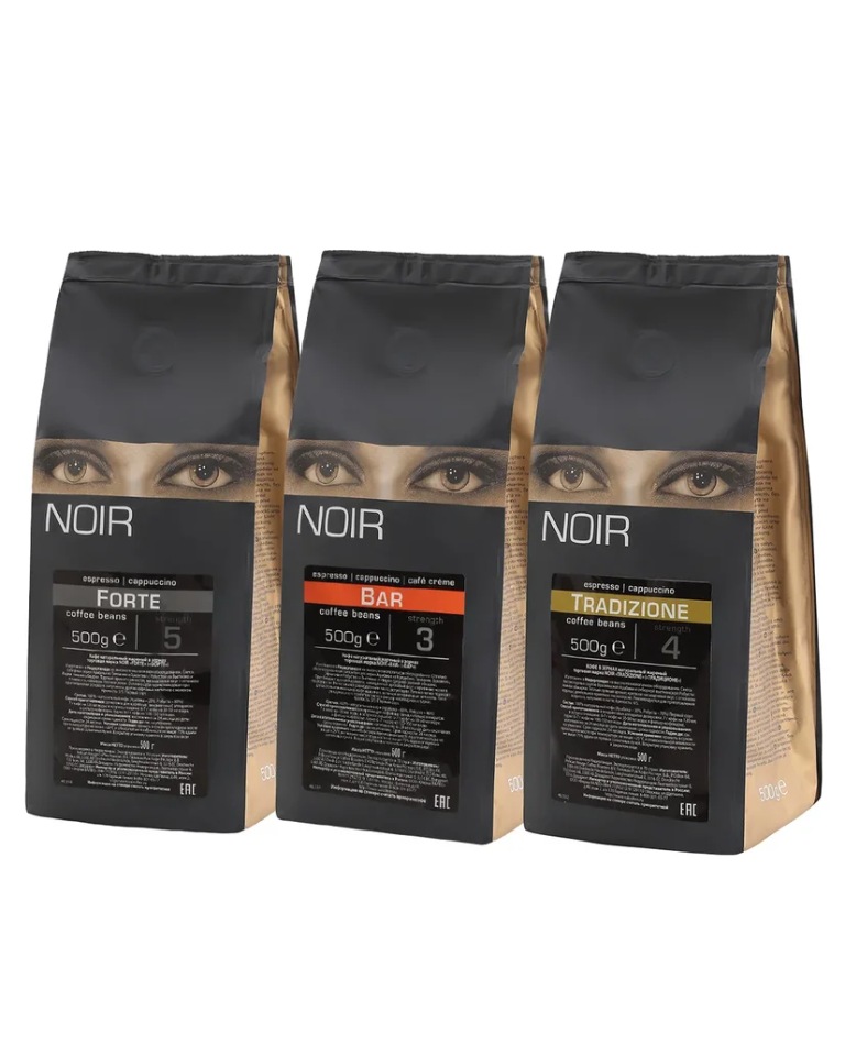 фото Набор кофе в зернах noir "золотая середина"