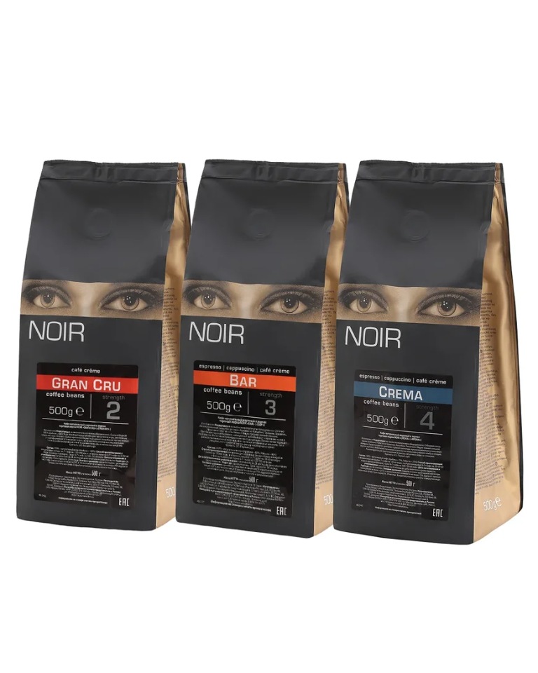 фото Набор кофе в зернах noir "для кофейных гурманов"