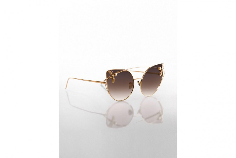 фото Солнцезащитные очки женские bradex флай бежевые/золотистые