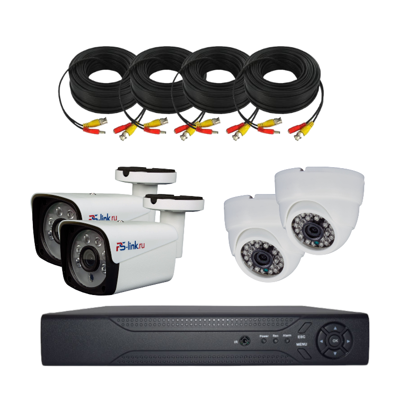 Комплект видеонаблюдения AHD 2Мп Ps-Link KIT-B204HD 2 камеры для помещения 2 для улицы, Белый, KIT-B204HD
Комплект видеонаблюдения AHD 2Мп Ps-Link KIT-B204HD 2 камеры для помещения 2 для улицы, Белый, KIT-B204HD