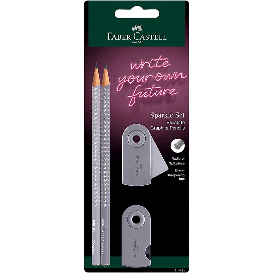 Faber Castell Набор карандашей чернографит. Faber-Castell Sparkle, 2шт. (+точилка и ластик, Набор карандашей чернографит. Faber-Castell "Sparkle", 2шт. (+точилка и ластик) серый бархат
Faber Castell Набор карандашей чернографит. Faber-Castell Sparkle, 2шт. (+точилка и ластик, Набор карандашей чернографит. Faber-Castell "Sparkle", 2шт. (+точилка и ластик) серый бархат