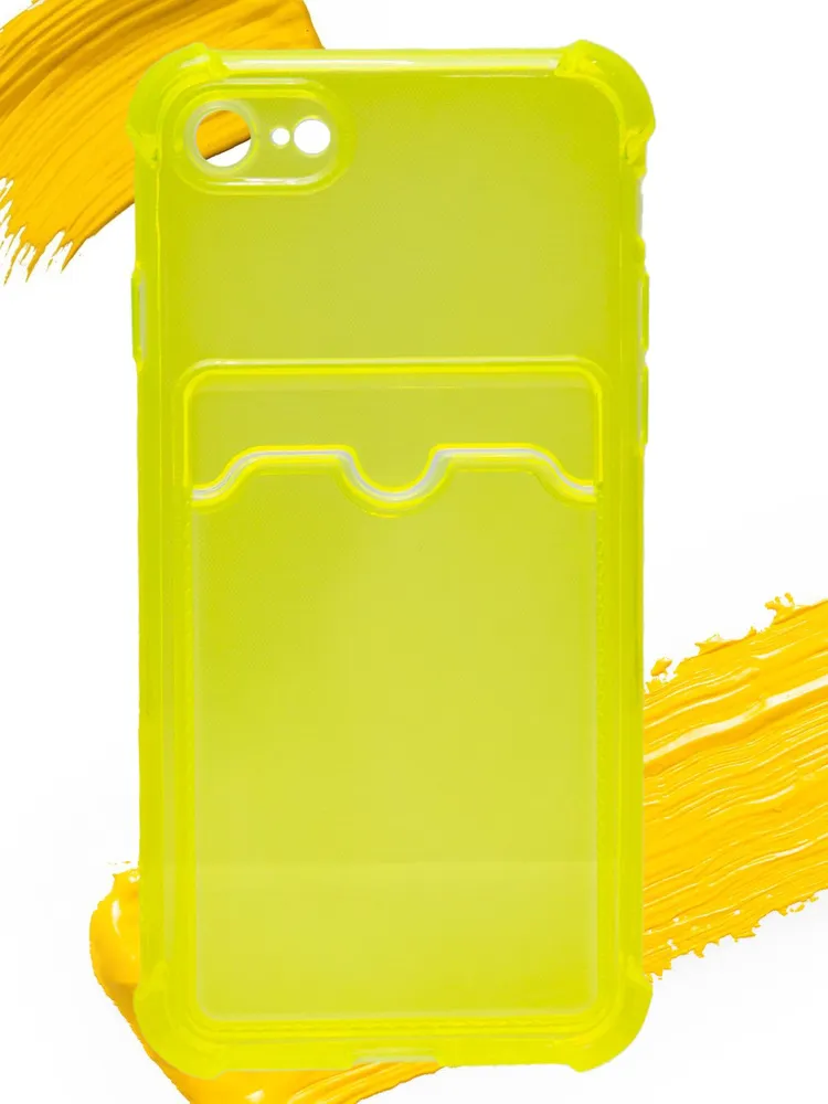 Чехол для карты на Apple iPhone 7/iPhone 8/iPhone SE 2020 с карманом, прозрачный желтый, Silicone case
Чехол для карты на Apple iPhone 7/iPhone 8/iPhone SE 2020 с карманом, прозрачный желтый, Silicone case