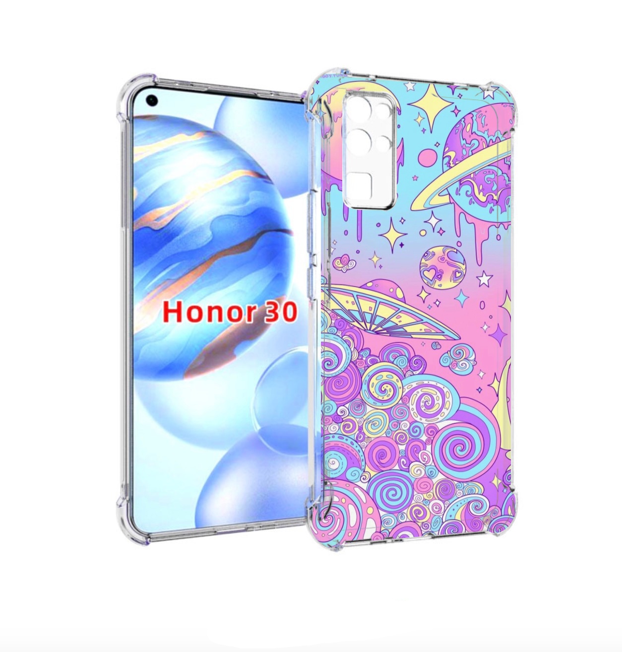 Чехол бампер MyPads ванильные планеты для Honor 30 (BMH-AN10) пр, Прозрачный, Tocco
Чехол бампер MyPads ванильные планеты для Honor 30 (BMH-AN10) пр, Прозрачный, Tocco