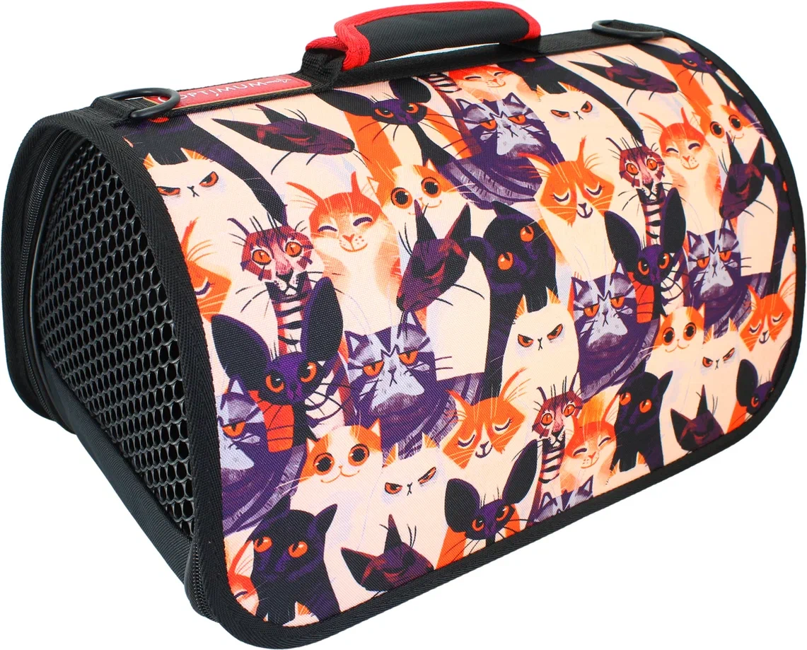 Переноска для кошек и собак Optimum котики, до 7 кг, мультиколор, пластик, 49x26x26 см
Переноска для кошек и собак Optimum котики, до 7 кг, мультиколор, пластик, 49x26x26 см