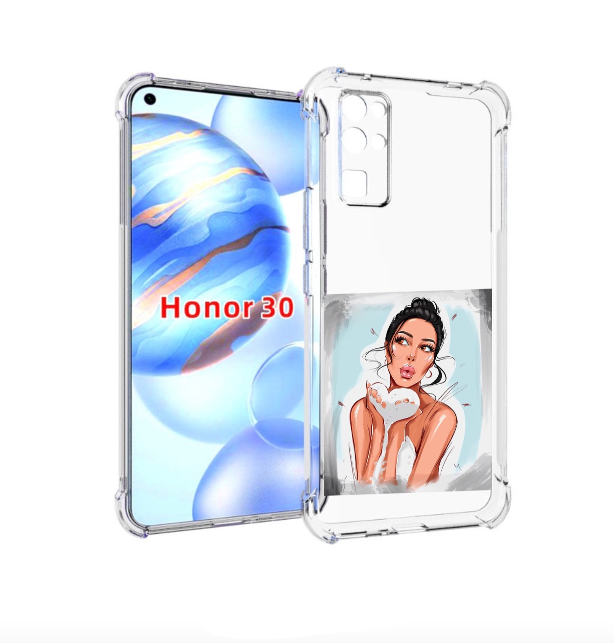 Чехол бампер MyPads девушка-с-пеной женский для Honor 30 (BMH-AN, Прозрачный, Tocco
Чехол бампер MyPads девушка-с-пеной женский для Honor 30 (BMH-AN, Прозрачный, Tocco