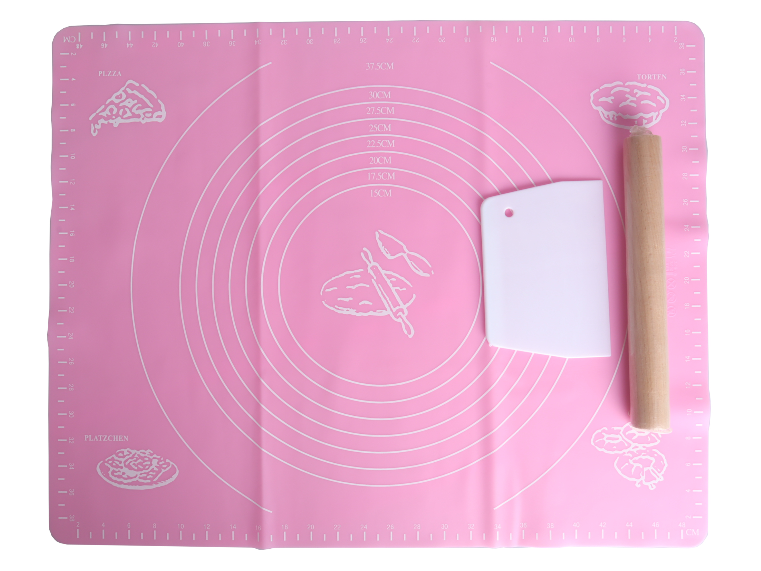 Коврик для выпечки и раскатки теста, 40 х 50 см, в комплекте скалка и нож, Розовый, Силиконовый коврик для выпечки и раскатки теста, 40 х 50 см, розовый, в комплекте скалка и нож
Коврик для выпечки и раскатки теста, 40 х 50 см, в комплекте скалка и нож, Розовый, Силиконовый коврик для выпечки и раскатки теста, 40 х 50 см, розовый, в комплекте скалка и нож